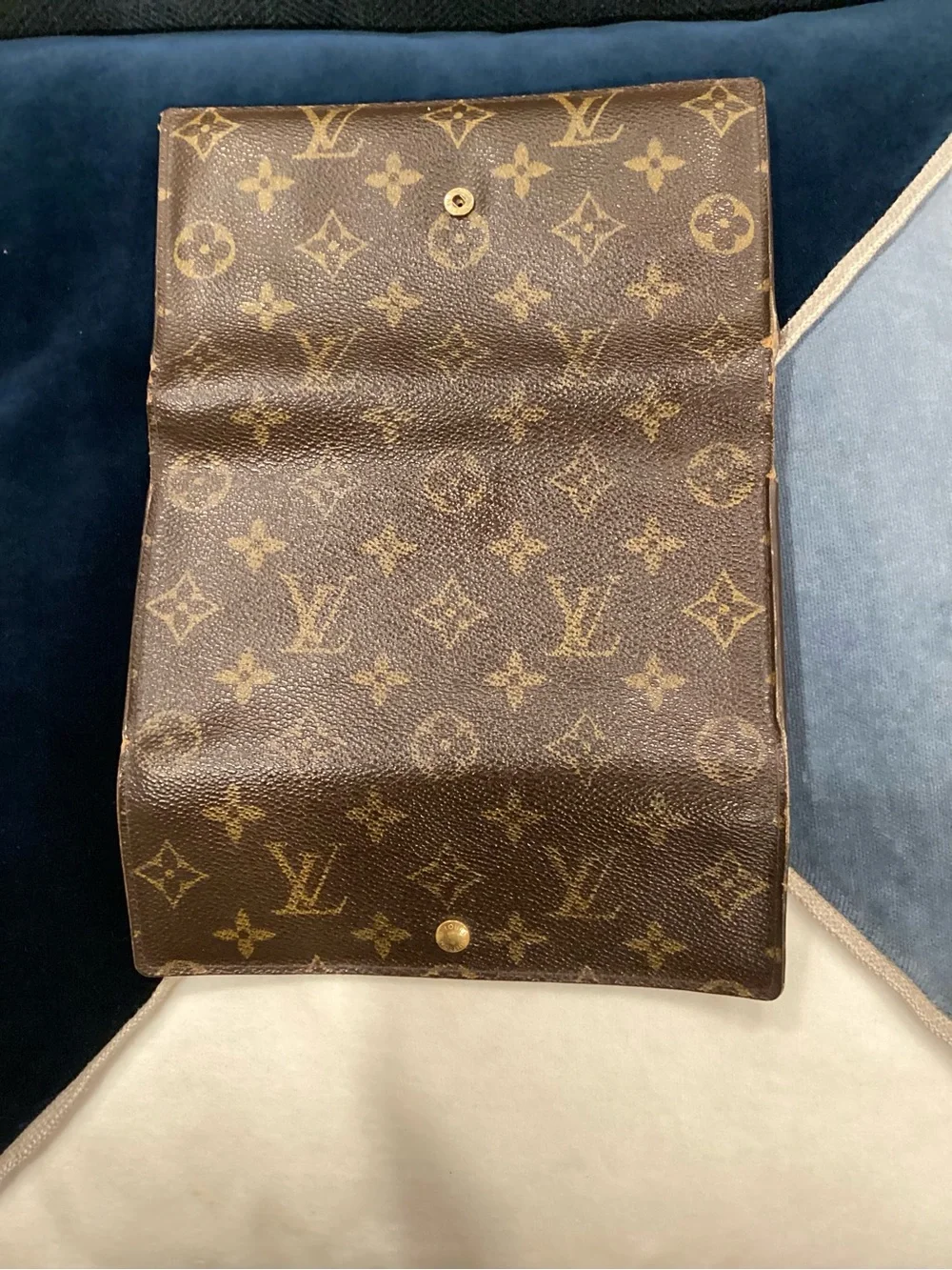 Louis Vuitton Monogram Canvas Continental Wallet in Brown/Gold Hardware